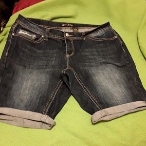 Love Indigo cuffed jean shorts